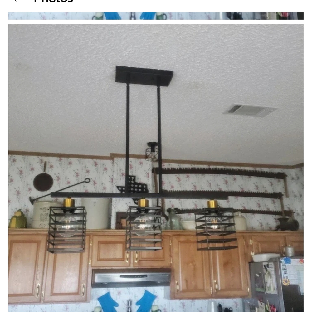 Modern Black and Gold Ceiling Light Fixture